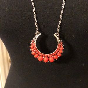 Count to zen orange necklace and earring set